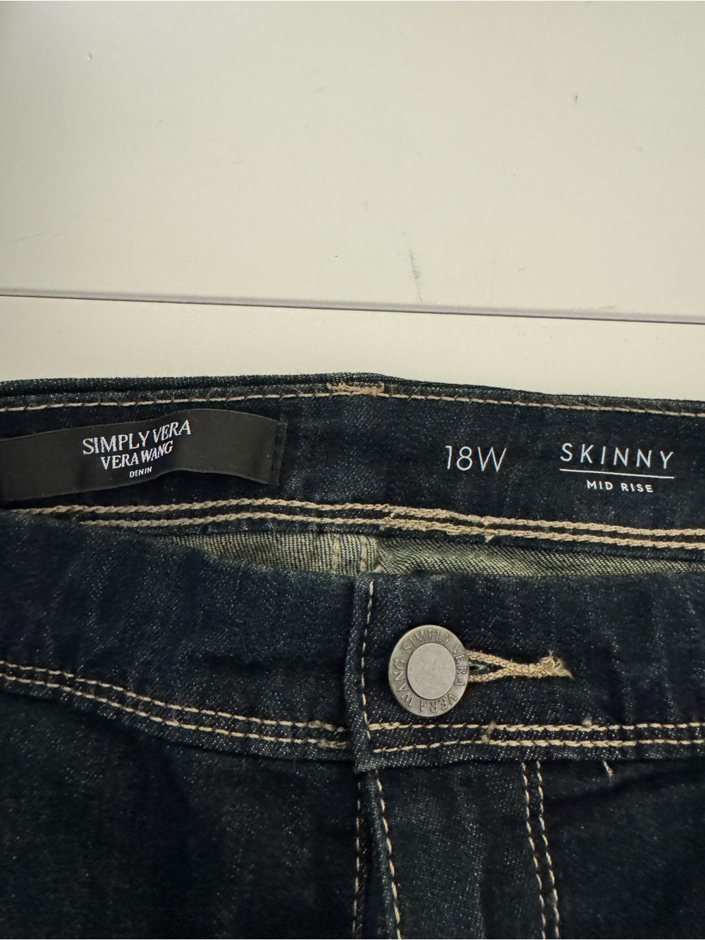 Simply Vera Vera Wang Dark Wash Skinny Mid-Rise Jeans